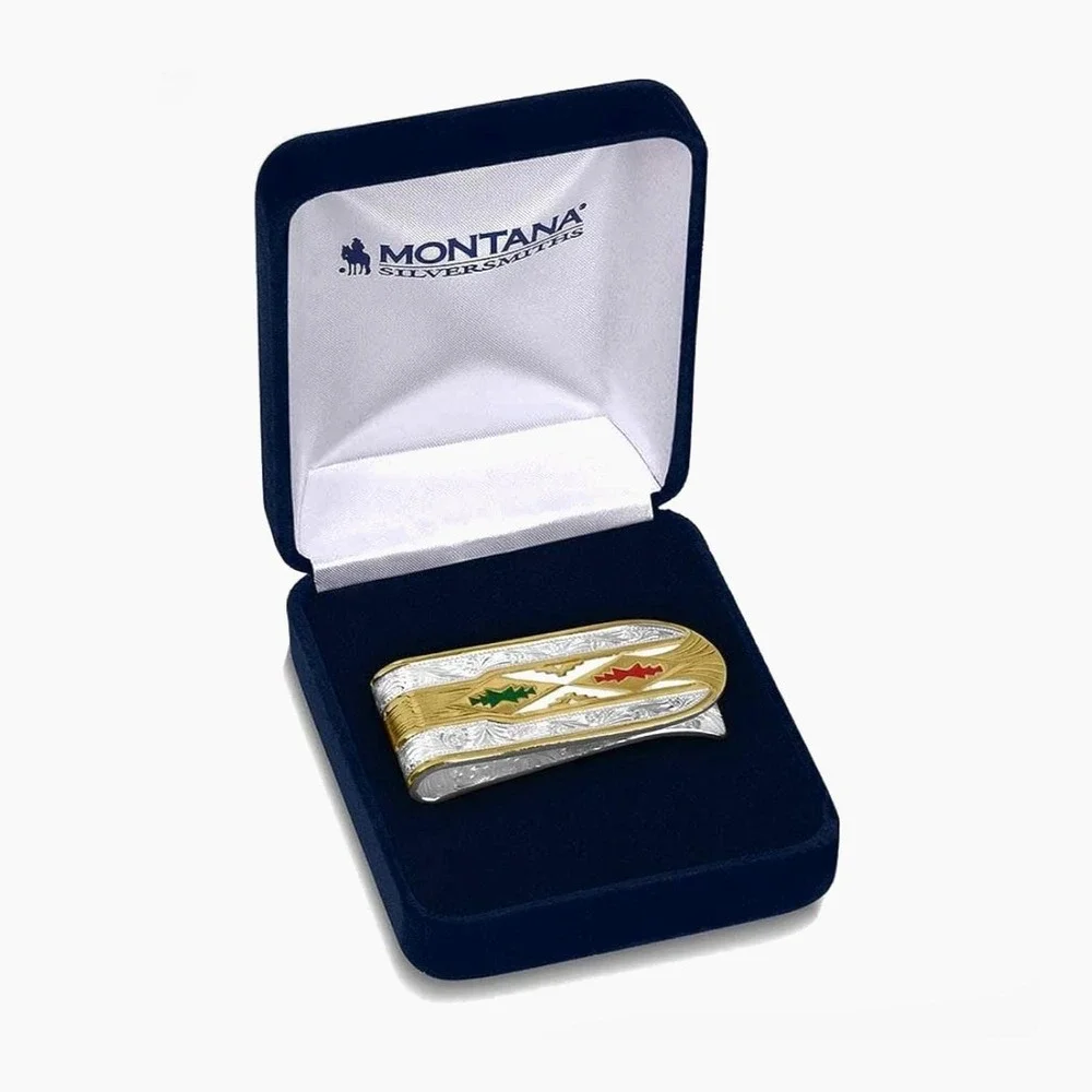 Montana Silversmiths Fine Silver Mexican‎ Pride Money Clip - Retail $90 - NEW!